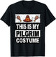 Retro Thanksgiving Shirt Pilgrim Costume Turkey Day Men Boys T-Shirt - T-Shirt | Black