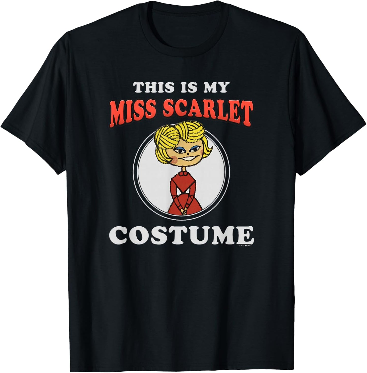 Clue This Is My Miss Scarlet Costume T-Shirt - T-Shirt | Black