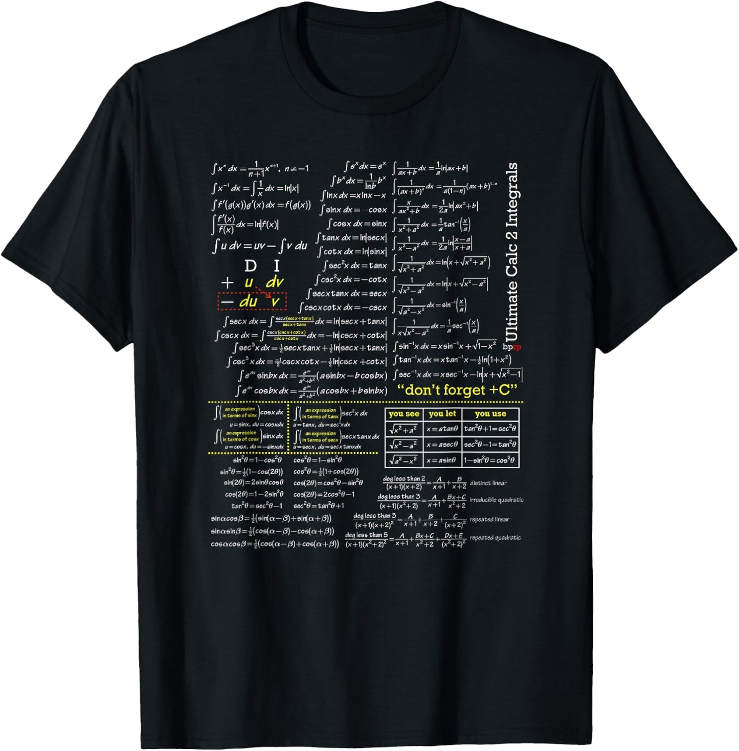 blackpenredpen Calculus 2 Ultimate Integral T-Shirt - T-Shirt | Black