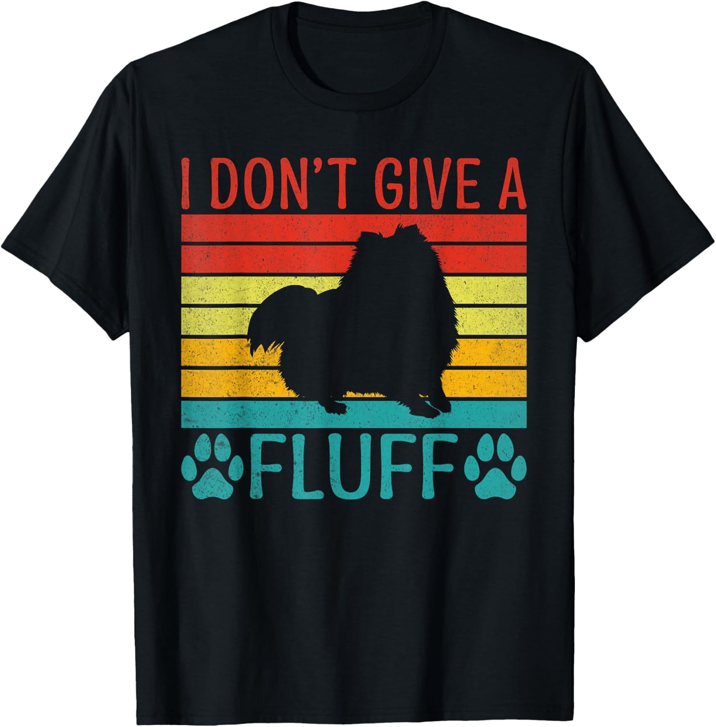 I dont give a Fluff Pomeranian T-Shirt - T-Shirt | Black