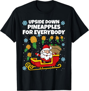 Upside Down Pineapples For Everybody Christmas Swinger T-Shirt - T-Shirt | Black