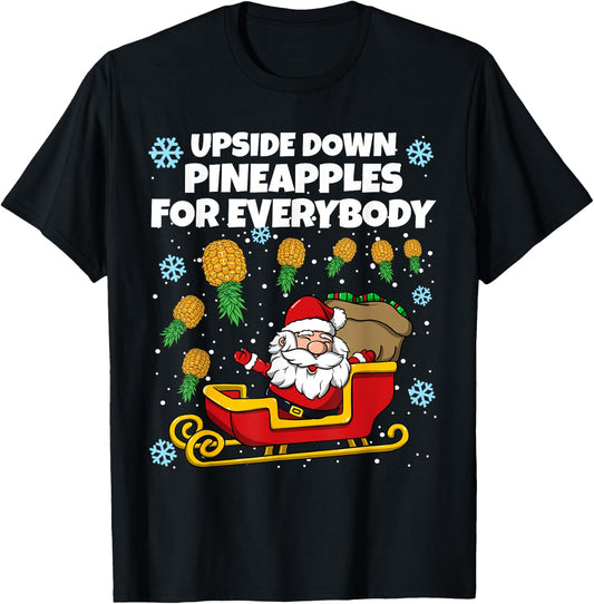 Upside Down Pineapples For Everybody Christmas Swinger T-Shirt - T-Shirt | Black