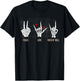 Peace Love Rock N' Roll Guitar Hippie Lover T-Shirt - T-Shirt | Black
