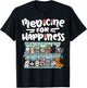 medicine for happiness pill box animals cat breeds kitten Men Women T-Shirt - T-Shirt | Black