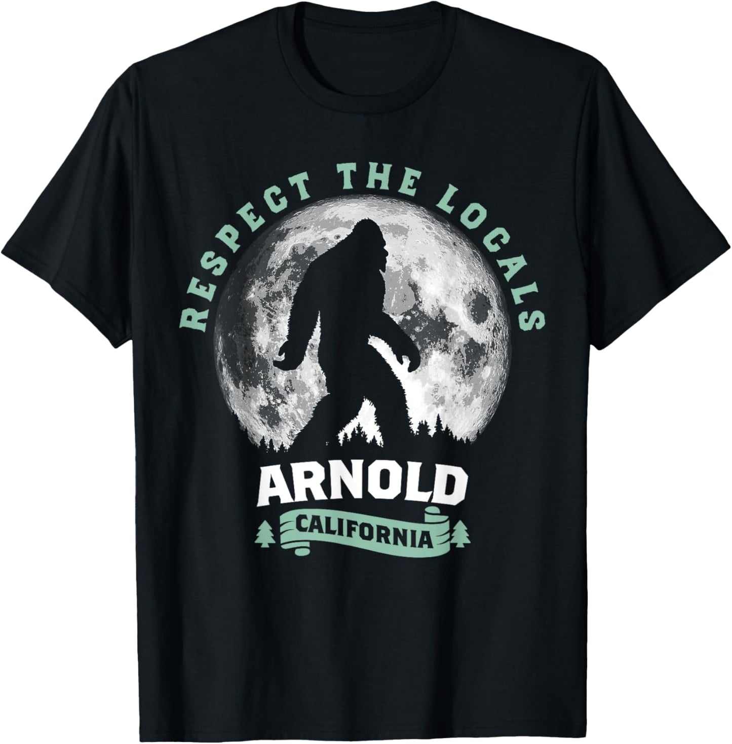Arnold California Bigfoot Night Walk Retro T-Shirt - T-Shirt | Black