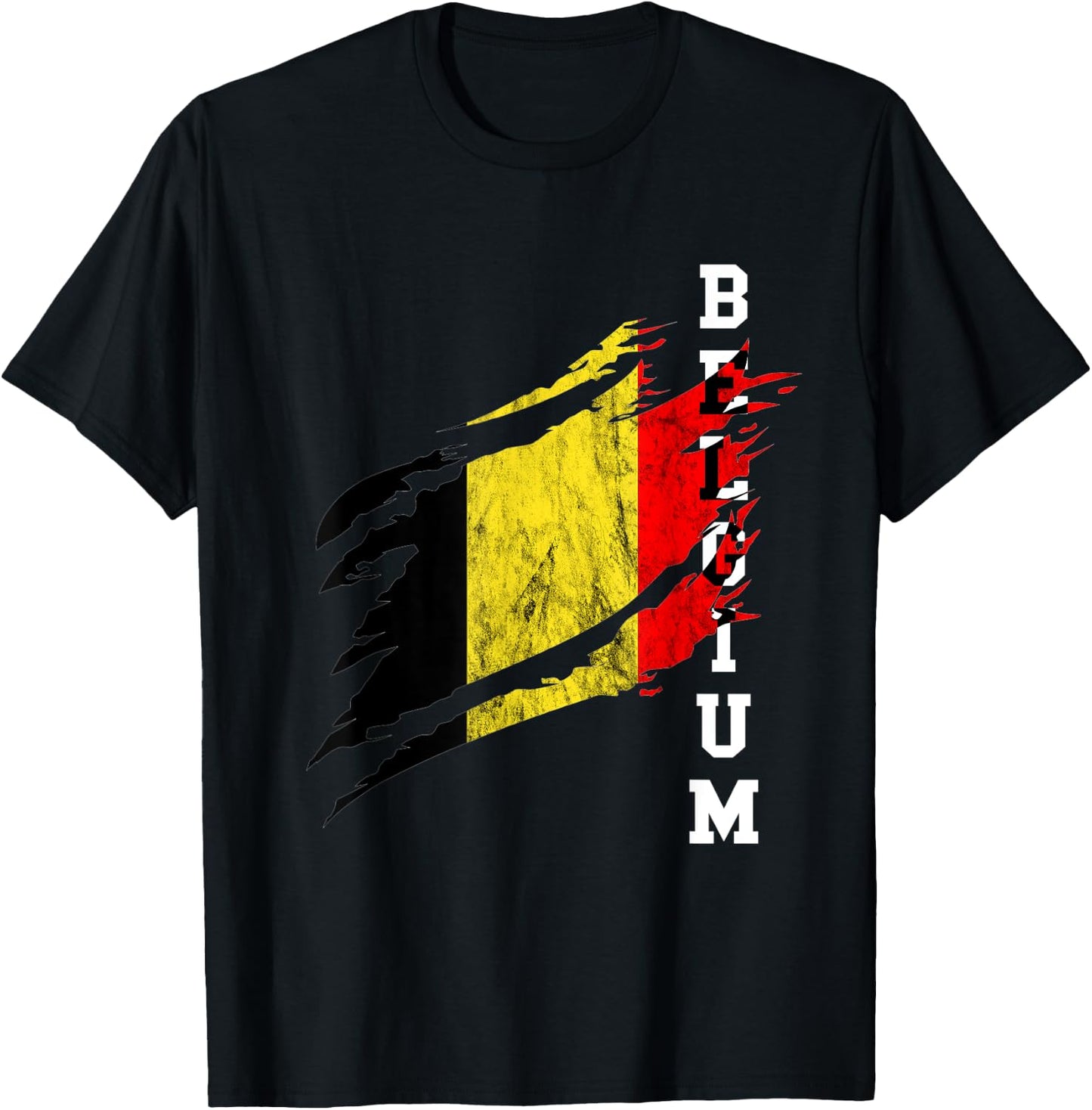 Belgium Heroic Vintage Belgium Flag Belgie Belgian Pride T-Shirt - T-Shirt | Black
