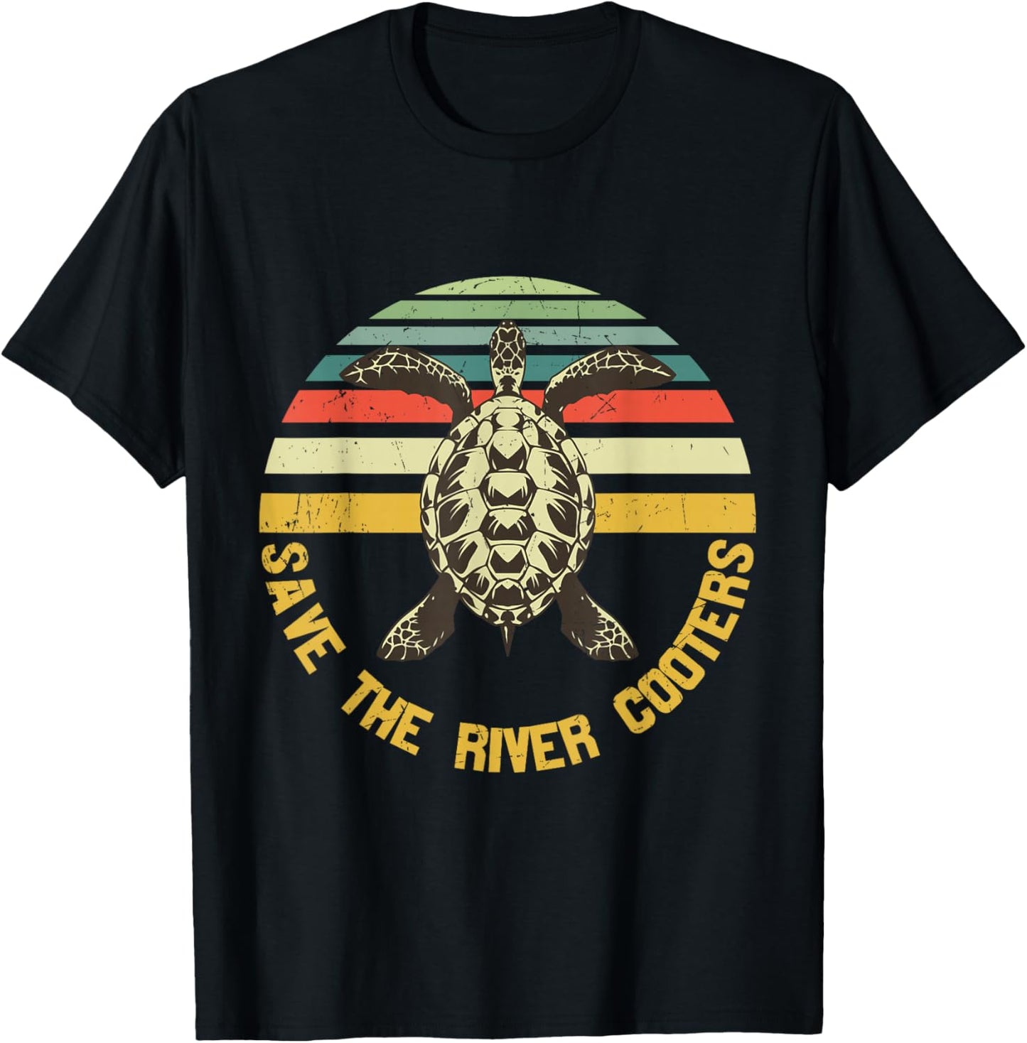 Save the River Cooters Turtles Eco-friendly T-Shirt - T-Shirt | Black