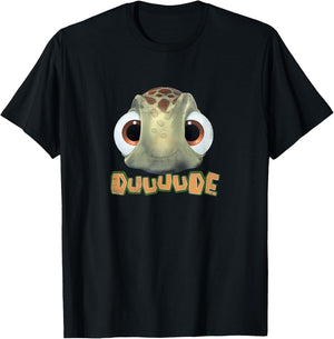 Disney Pixar Finding Nemo Duuuude Squirt Big Face Chest Logo T-Shirt - T-Shirt | Black
