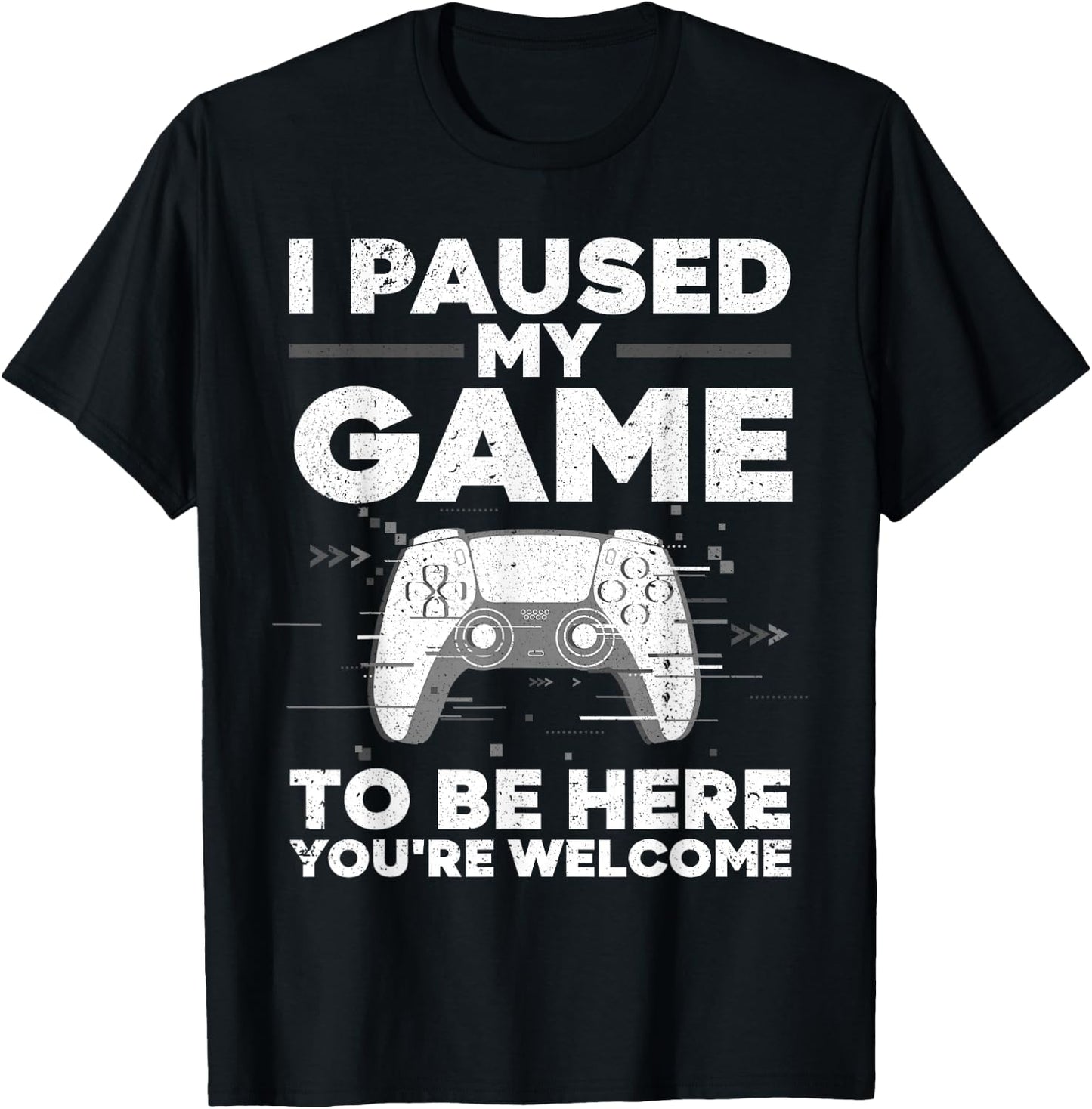 Cool Video Gamer Boys Kids Game Paused Gaming Gamers T-Shirt - T-Shirt | Black