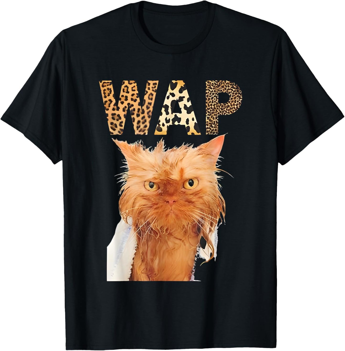 Wap Wet Cat Funny Women T-Shirt - T-Shirt | Black