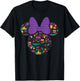 Disney Minnie Mouse Mardi Gras Carnival Holiday Icon T-Shirt - T-Shirt | Black