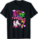 Let's Roll I Am Turning 7 Roller Skate 7th Birthday Rolling T-Shirt - T-Shirt | Black