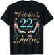 On October 22nd A Queen Was Born on October 22 Birthday T-Shirt - T-Shirt | Black