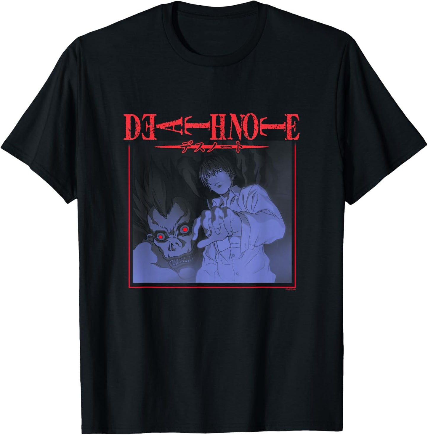 Death Note Light and Ryuk with Logo Anime T-Shirt - T-Shirt | Black