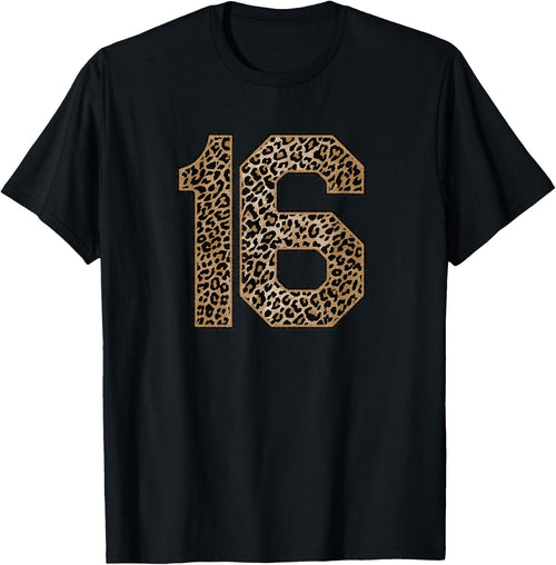 Leopard Number 16 Athlete Sports Jersey Supporter Fanwear
