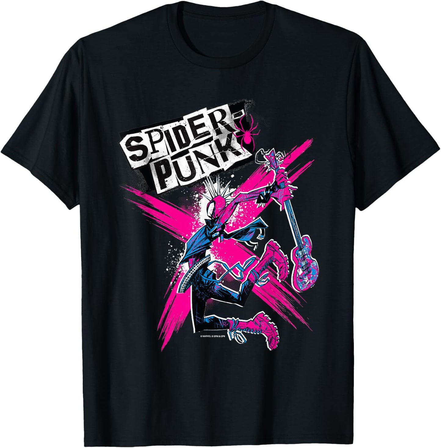 Marvel Spider-Man: Across The Spider-Verse Spider-Punk X T-Shirt - T-Shirt | Black