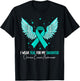 I Wear Teal For My Daughter Ovarian Cancer Awareness T-Shirt - T-Shirt | Black