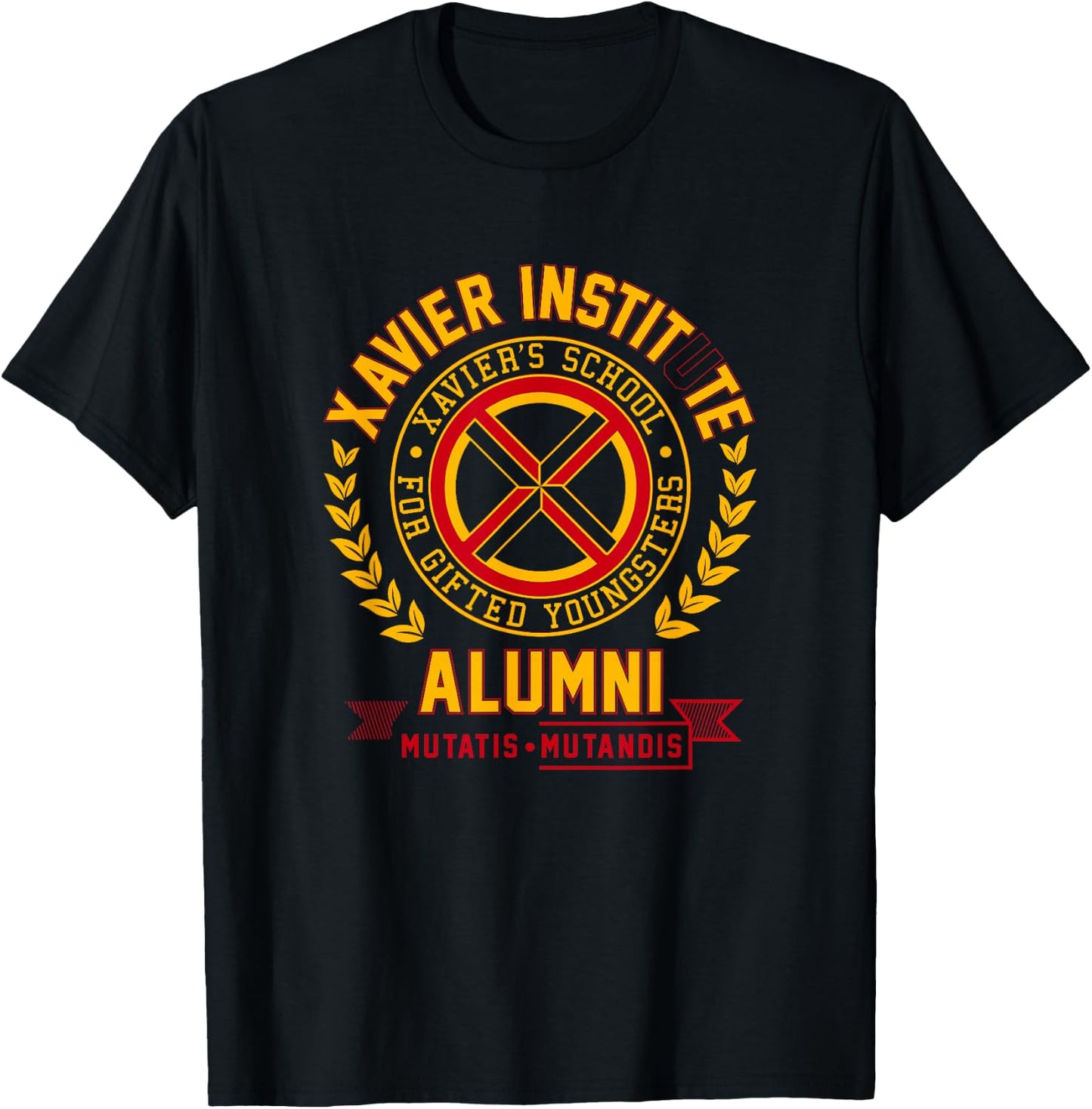 Marvel X-Men Xavier Institute Alumni Mutatis Mutandis T-Shirt - T-Shirt | Black