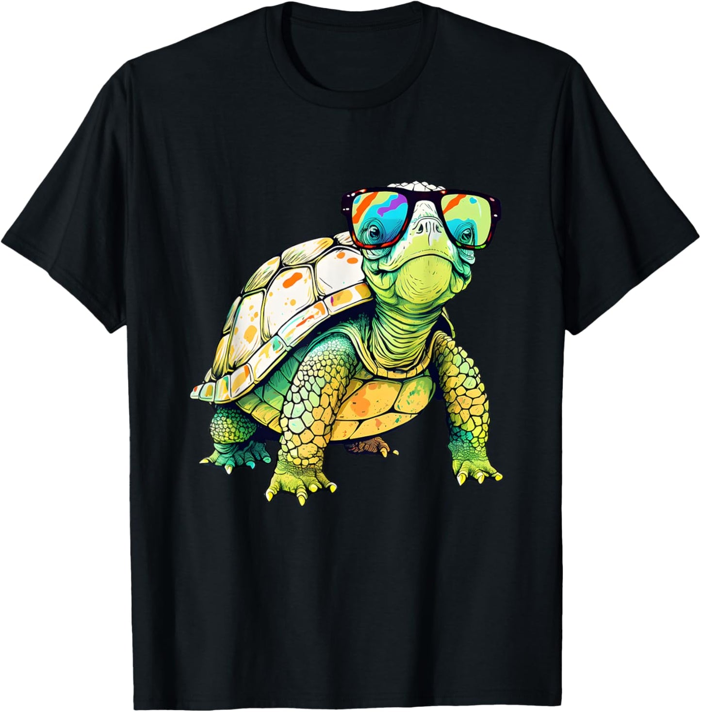 Turtle Colorful Turtle Outfit Turtle Lover Turtle T-Shirt - T-Shirt | Black