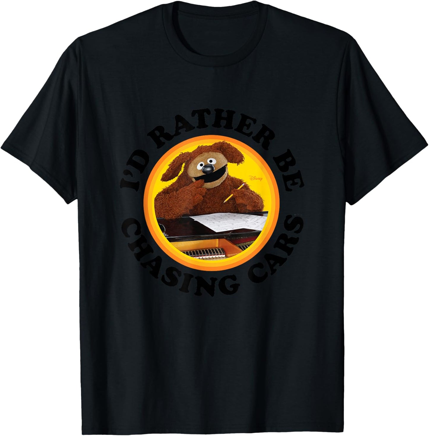 The Muppets - I'd Rather Be Chasing Cars T-Shirt - T-Shirt | Black