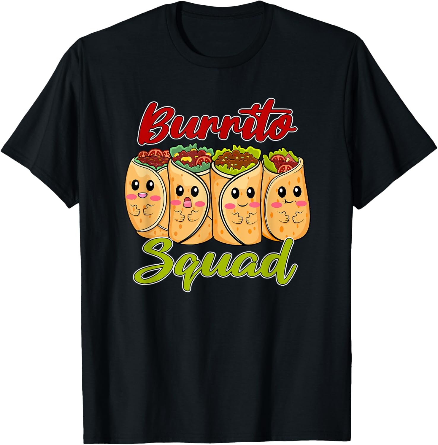 Burrito Squad Mexican Food Hobby Chef T-Shirt - T-Shirt | Black