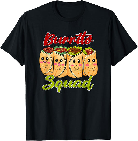 Burrito Squad Mexican Food Hobby Chef T-Shirt - T-Shirt | Black