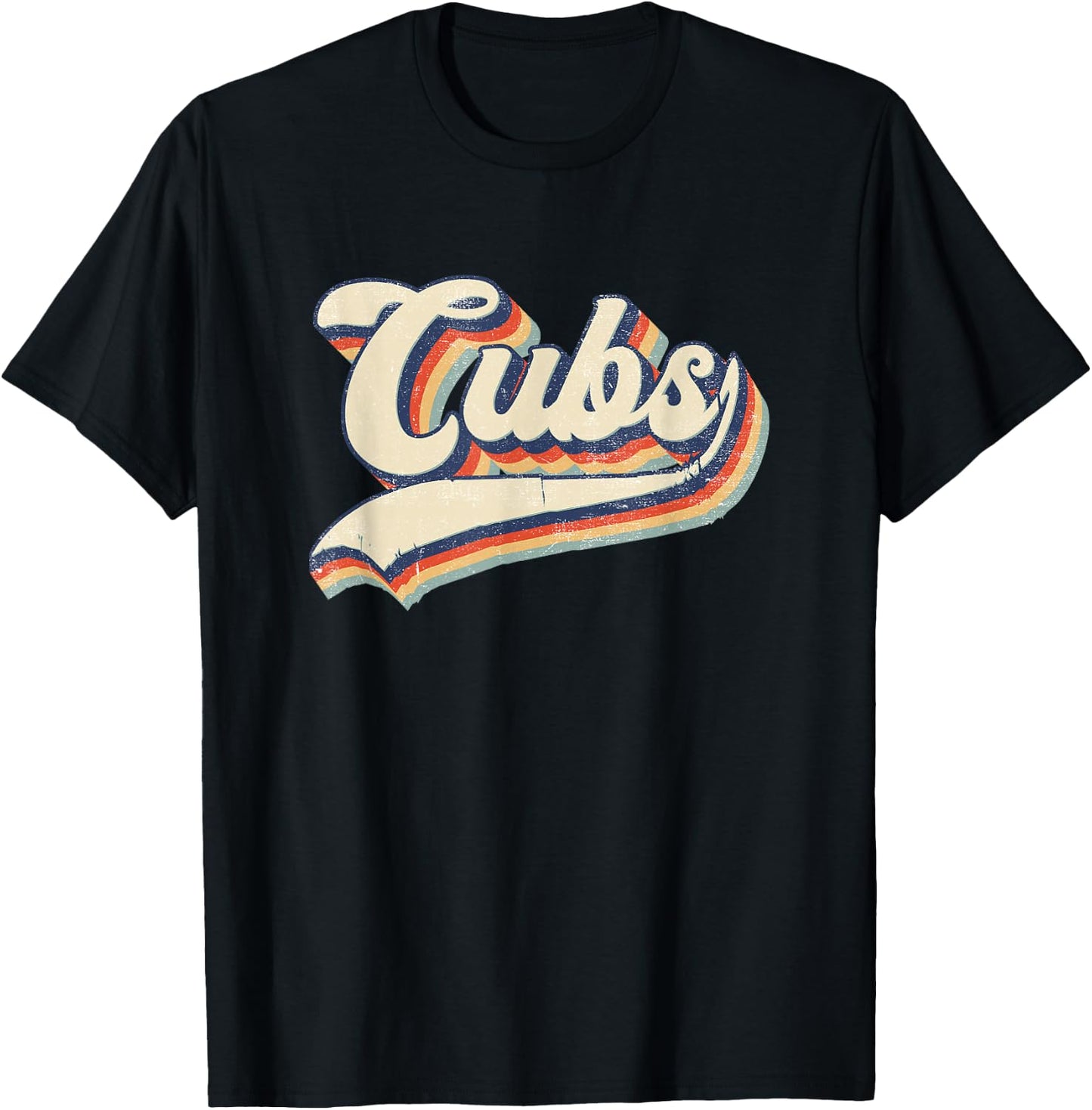 Cubs Sports Name Vintage Retro Gift Men Women Boy Girl T-Shirt - T-Shirt | Black
