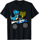 Kids Hannukah Dino On Monster Truck Chanukah Boys Toddler Youth T-Shirt - T-Shirt | Black