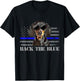 Dachshund Thin Blue Line American Flag Police Dog T-Shirt - T-Shirt | Black