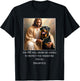 Jesus with Dogs Psalm 99 11- Jesus and a Rottweiler T-Shirt - T-Shirt | Black