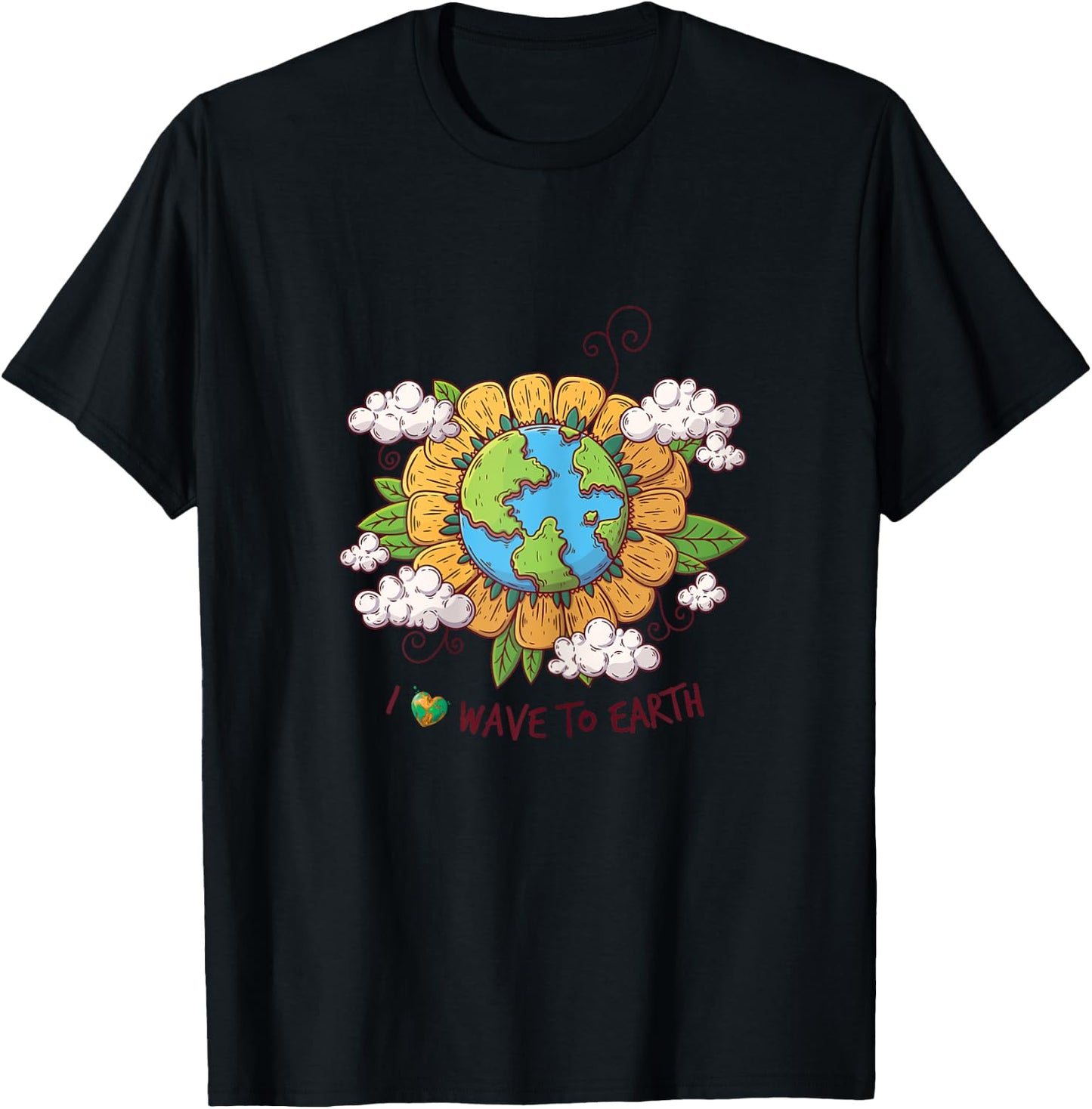 Artistic I Love Wave to Earth T-Shirt - T-Shirt | Black