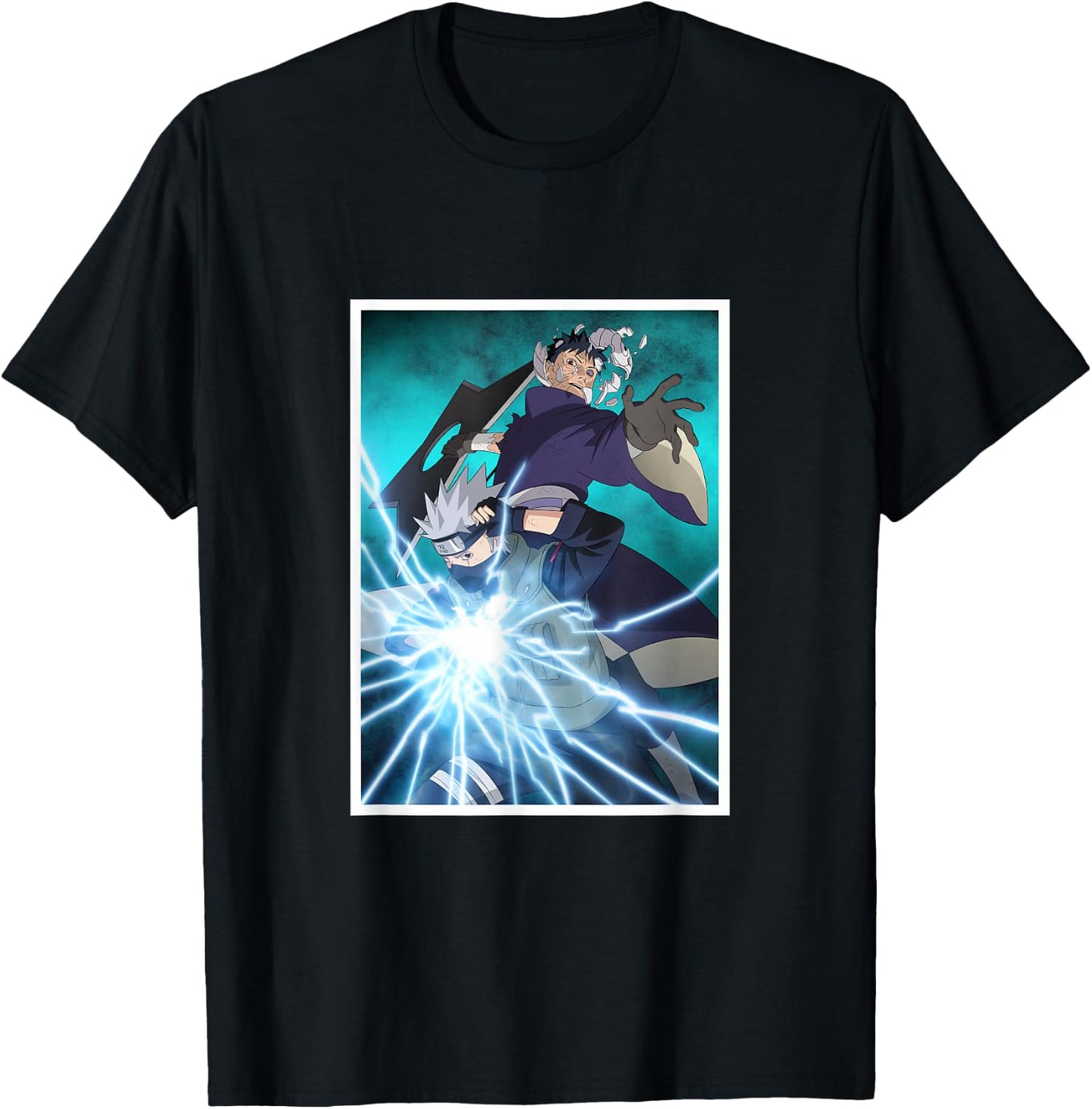 The Kakashi and Obito Fighting T-Shirt - T-Shirt | Black