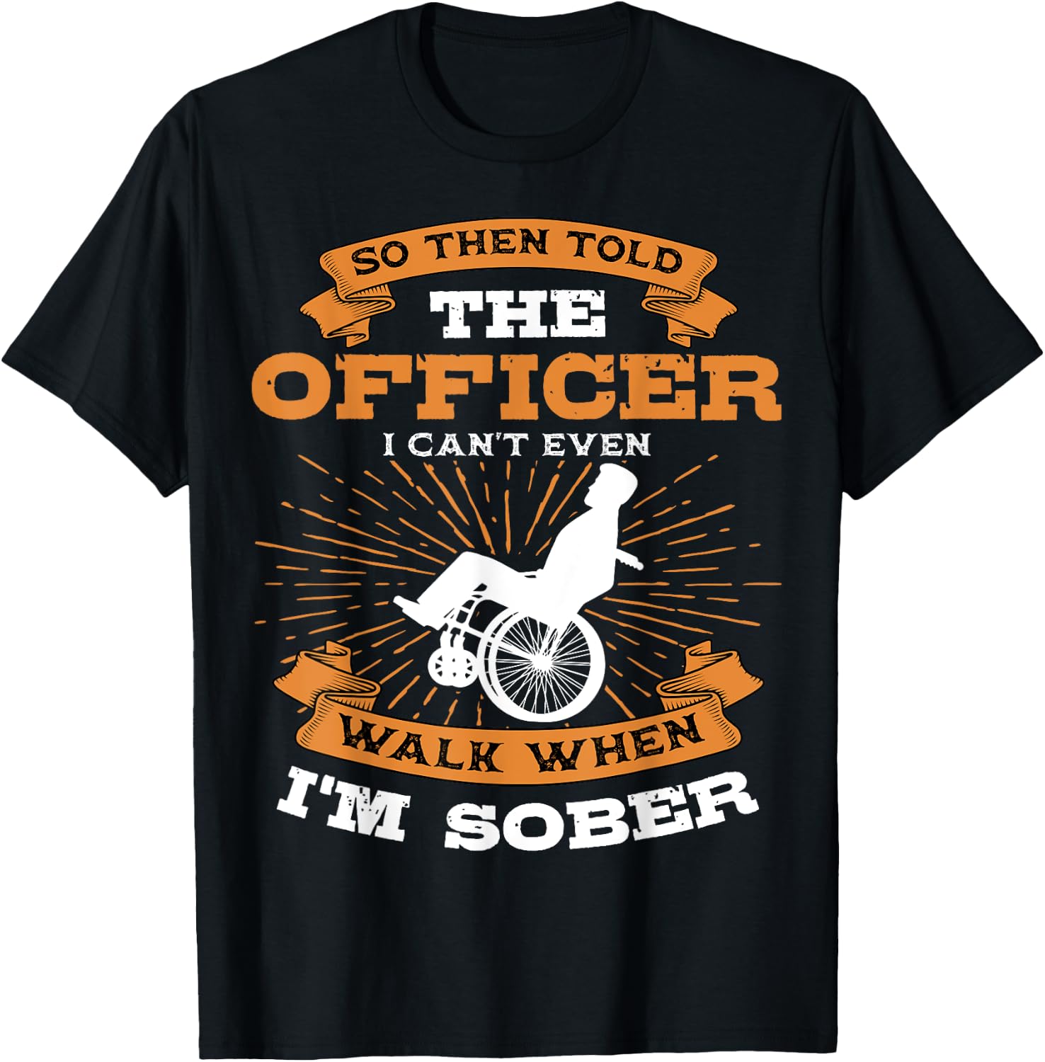 Paraplegic Disabled Person Paraplegia Wheelchair Paraparesis T-Shirt - T-Shirt | Black