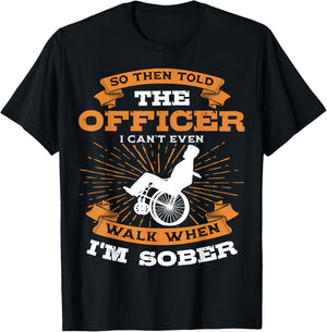 Paraplegic Disabled Person Paraplegia Wheelchair Paraparesis T-Shirt - T-Shirt | Black