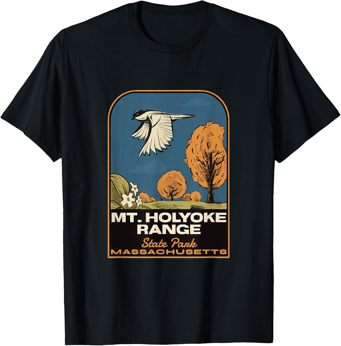 Mount Holyoke Range State Park MA Vintage T-Shirt - T-Shirt | Black