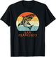 San Francisco, California Vintage Retro Tribal Shark T-Shirt - T-Shirt | Black