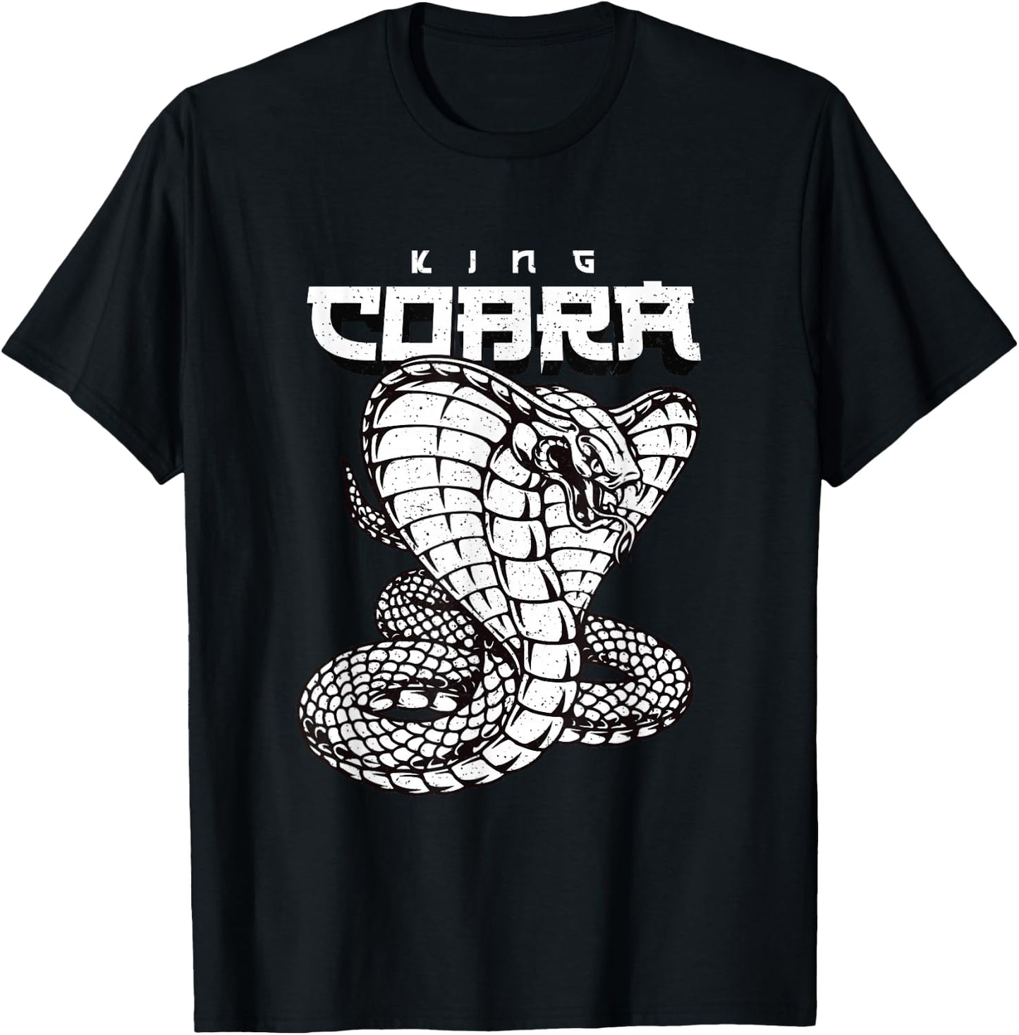 Vintage Snake Japanese Style King Cobra T-Shirt - T-Shirt | Black