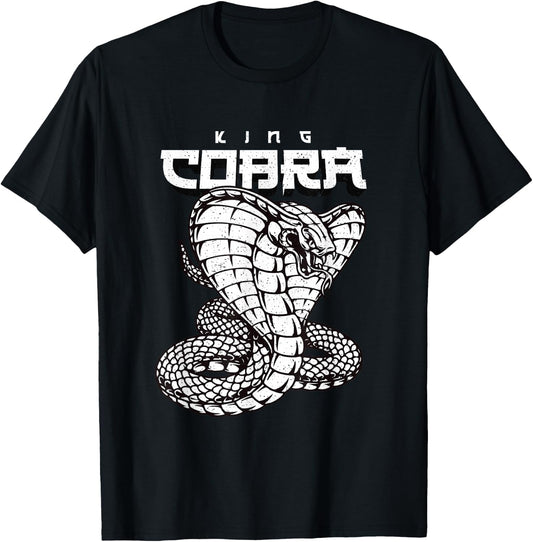 Vintage Snake Japanese Style King Cobra T-Shirt - T-Shirt | Black
