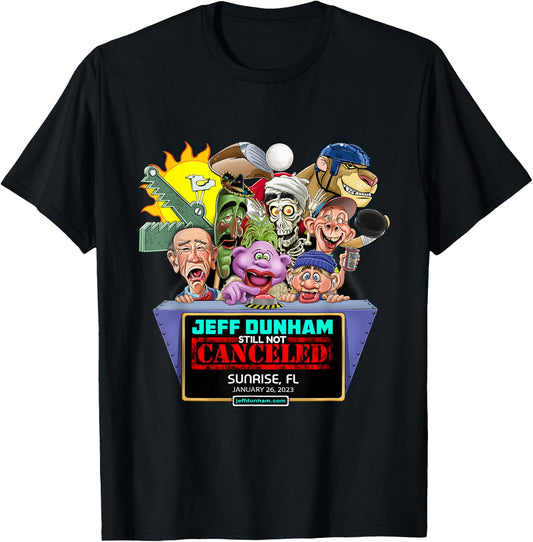 Jeff Dunham Sunrise, FL (2023) T-Shirt - T-Shirt | Black