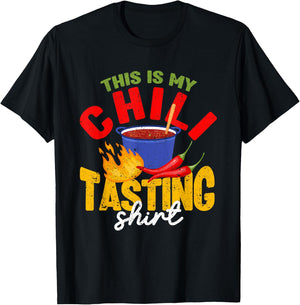 This Is My Chili Tasting Shirt Cook Off Cooking Competition T-Shirt - T-Shirt | Black