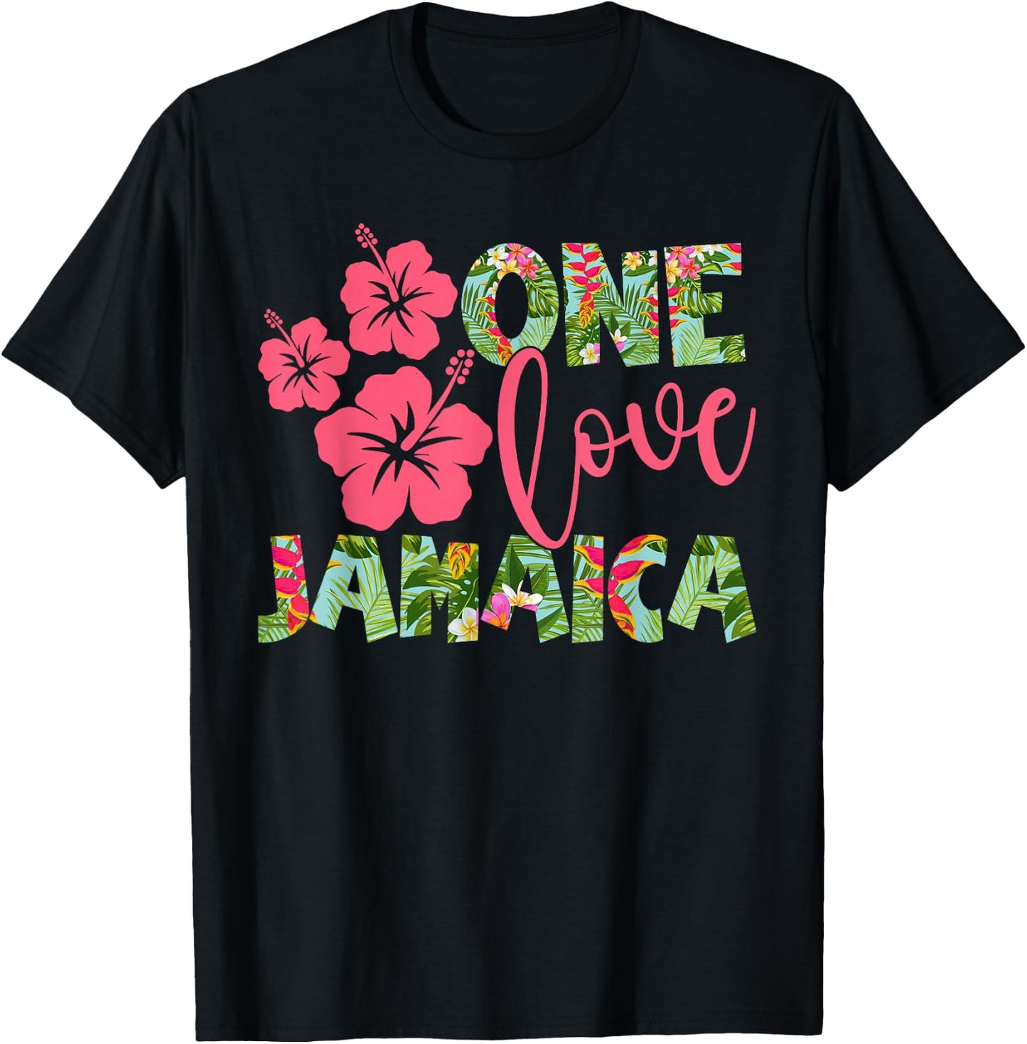 One Love Jamaica 2026 Caribbean Vacation Theme Family Group T-Shirt - T-Shirt | Black