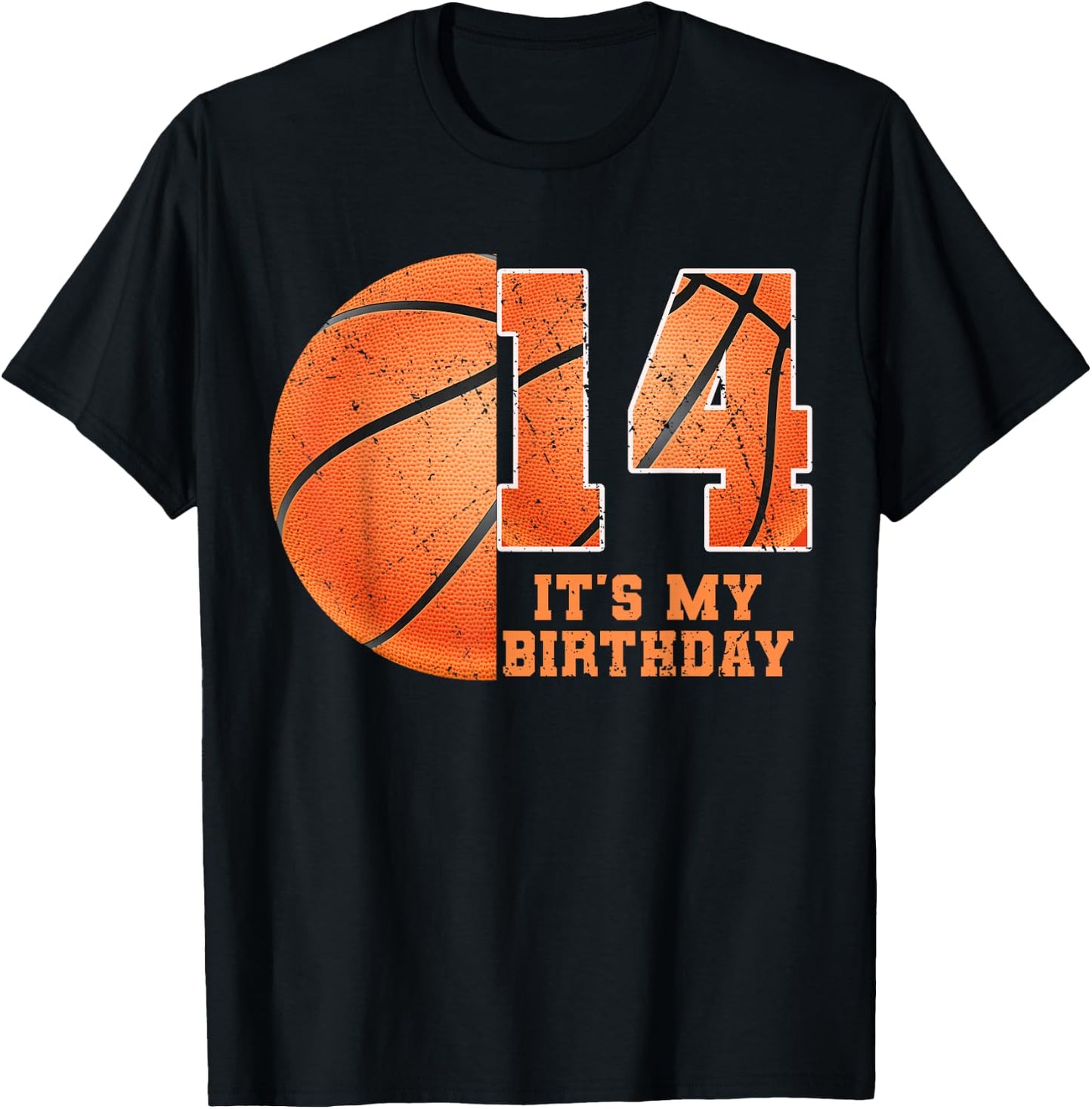 Birthday Boy 14 Basketball Its My 14th Birthday Boys T-Shirt - T-Shirt | Black