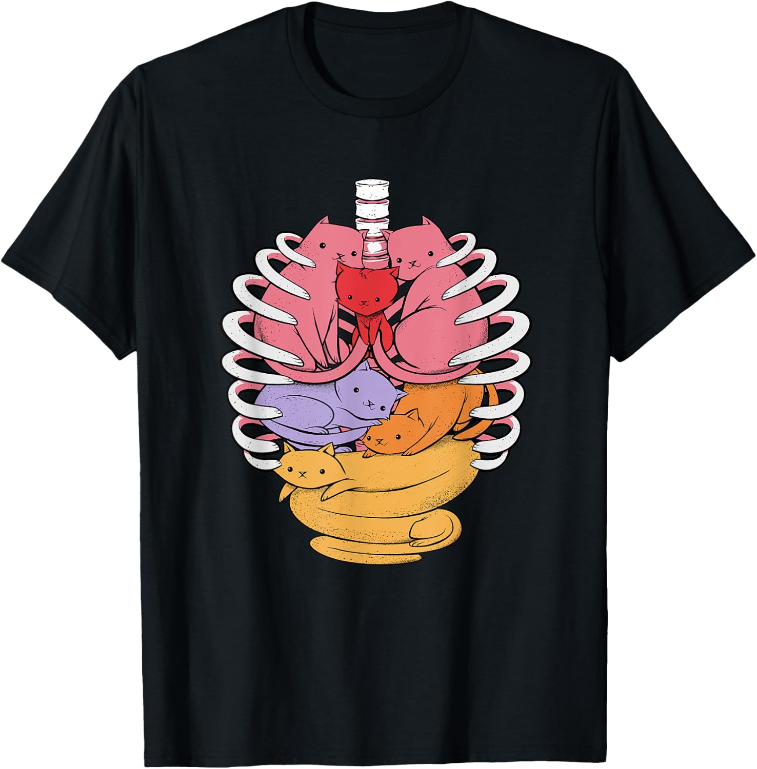 AnatomiCat Human Anatomy X-Ray Cat Lover I Love Cats T-Shirt - T-Shirt | Black