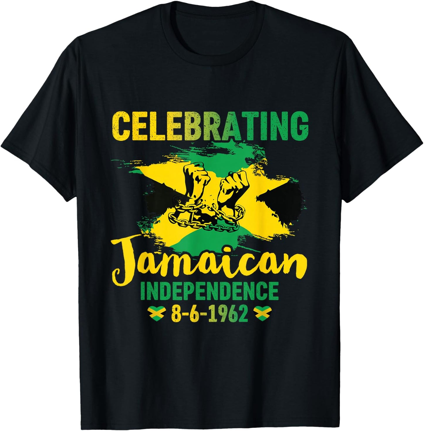 Jamaica Independence Day Celebration Proud Jamaican 1962 T-Shirt - T-Shirt | Black