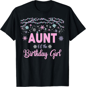Winter One derland Party Theme Girls Outfit T-Shirt - T-Shirt | Black
