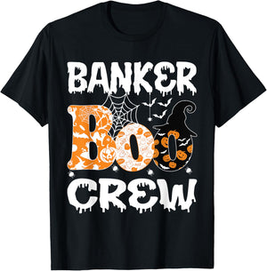 Banker Boo Crew banker halloween costume banker halloween T-Shirt - T-Shirt | Black