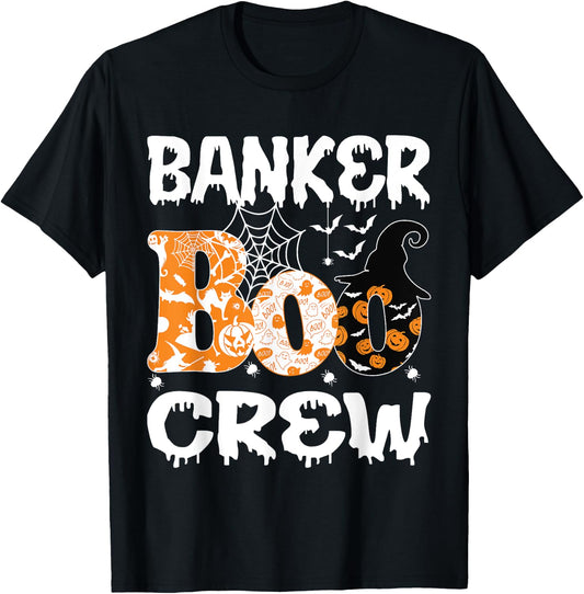 Banker Boo Crew banker halloween costume banker halloween T-Shirt - T-Shirt | Black