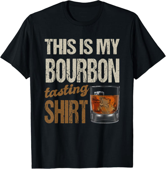 Funny Whiskey This is My Bourbon Tasting T-Shirt - T-Shirt | Black