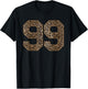 Leopard Number 99 Athlete Sports Jersey Supporter Fanwear T-Shirt - T-Shirt | Black