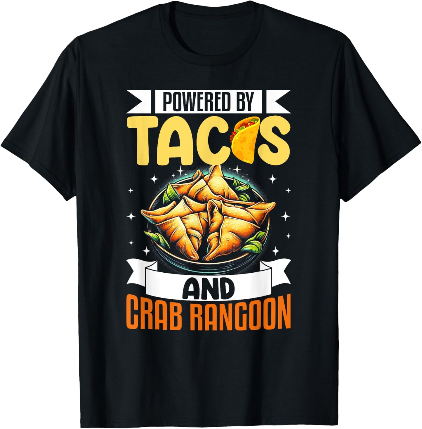 Crab Rangoon Shirt Funny Taco Lover Seafood Crab Rangoon T-Shirt - T-Shirt | Black
